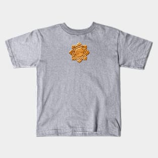 Carved Lotus Flower Print Kids T-Shirt